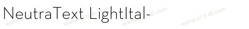 NeutraText LightItal字体转换